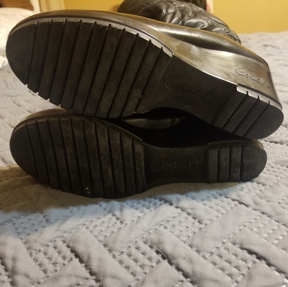 Coach Cantina Black Winter Boots Patent Leather - Picture 12 of 12